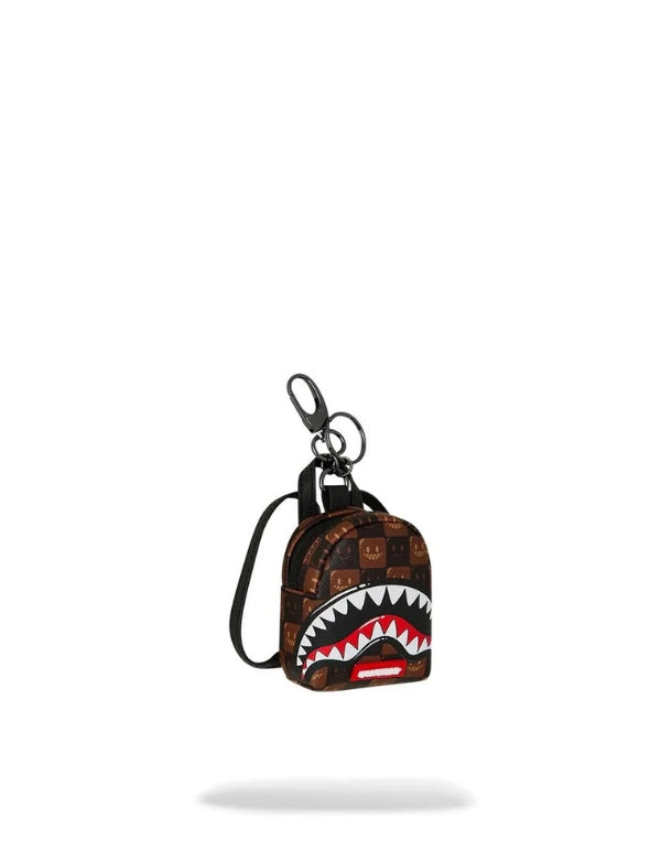 Sharks In Paris Wtf Bubble Brown Check Backpack Keychain