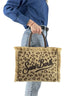 Borsa Vanity Straw Leopard 18 Emb
