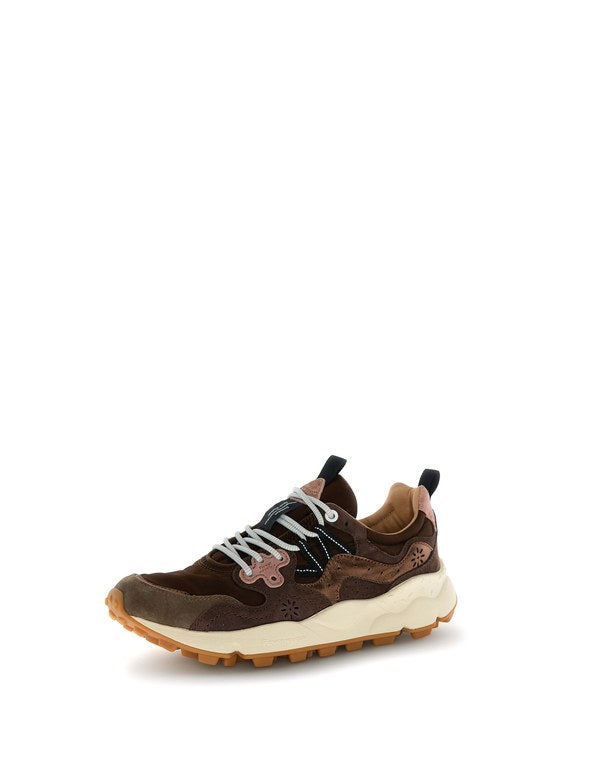 Sneaker Yamano 3 Uni Suede/Nylon/Laminated Goat Skin Brown-Bronze-Pink - Immagine 5
