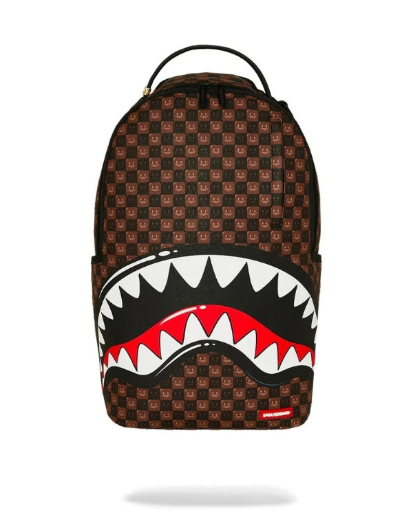 Zaino Sharks In Paris Wtf Bubble Brown Check Backpack