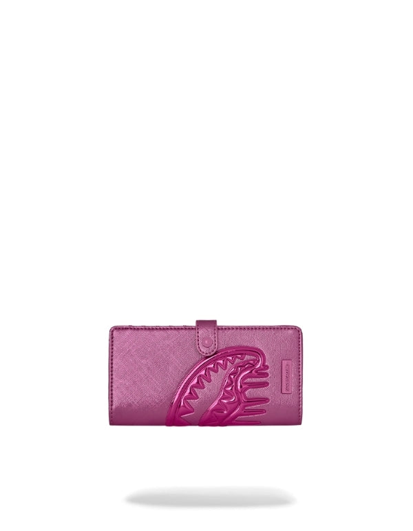 Portafoglio Metallic Pink Metallic Drip Single Fold Wallet