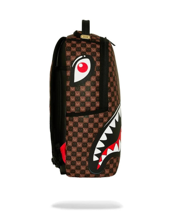 Zaino Sharks In Paris Wtf Bubble Brown Check Backpack