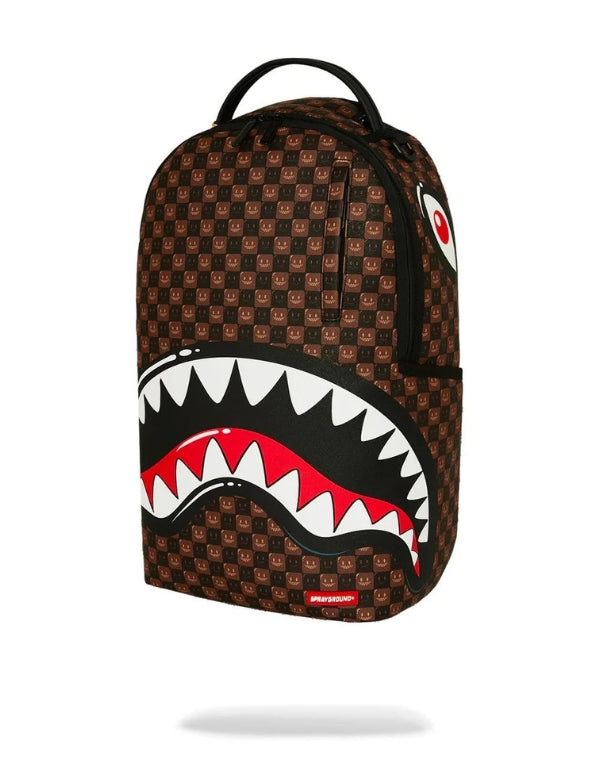 Zaino Sharks In Paris Wtf Bubble Brown Check Backpack