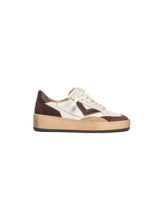 4B12 Play New D-2045 White/Bronze – Sneakers Donna