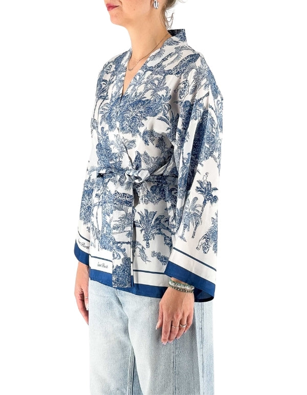 Kimono Carly Pura Seta Habotai Foulard Jungle Oceania 01