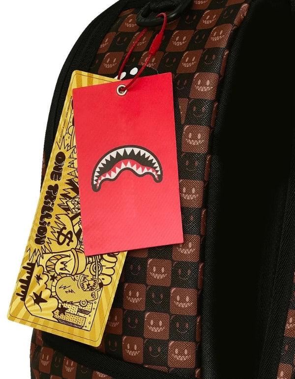 Zaino Sharks In Paris Wtf Bubble Brown Check Backpack