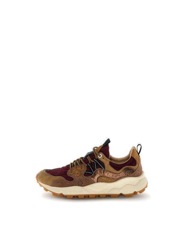 Sneaker Yamano 3 Uni Suede/Nylon/Laminated Goat Skin Oak-Bordeaux-Bronze - Immagine 1