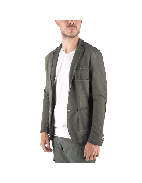 Giacca In Jersey Verde Militare