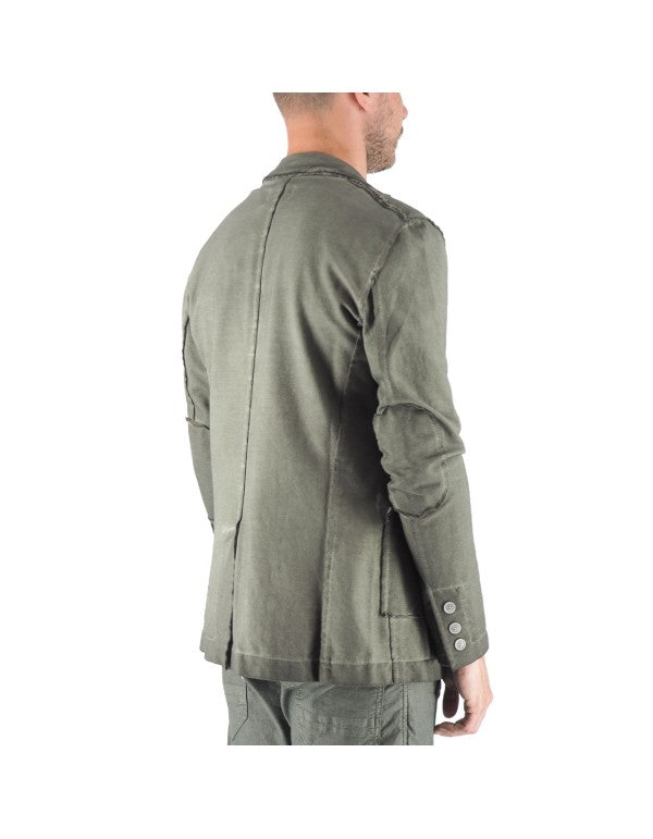 Giacca In Jersey Verde Militare