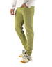 Pantalone In Bull Di Cotone Verde Polvere