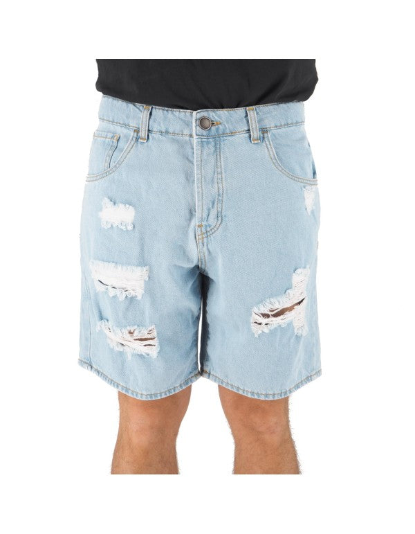 Bermuda In Denim Destroyed