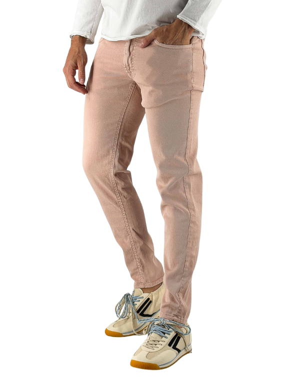 Pantalone In Bull Di Cotone Cipria