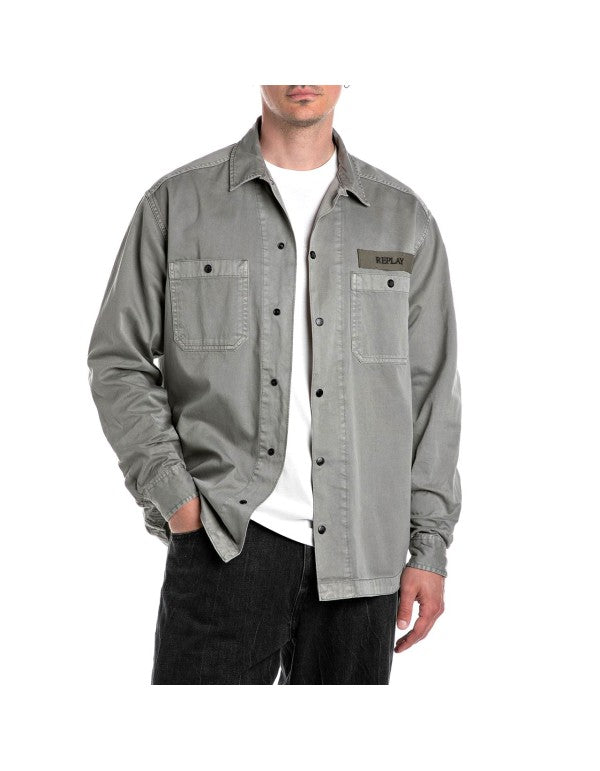 Camicia Relaxed Fit Grey Military