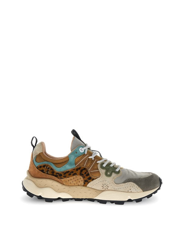 Sneaker Yamano 3 Uni Suede/Pony Hair/Nylon Taupe-Beige-Copper - Immagine 3