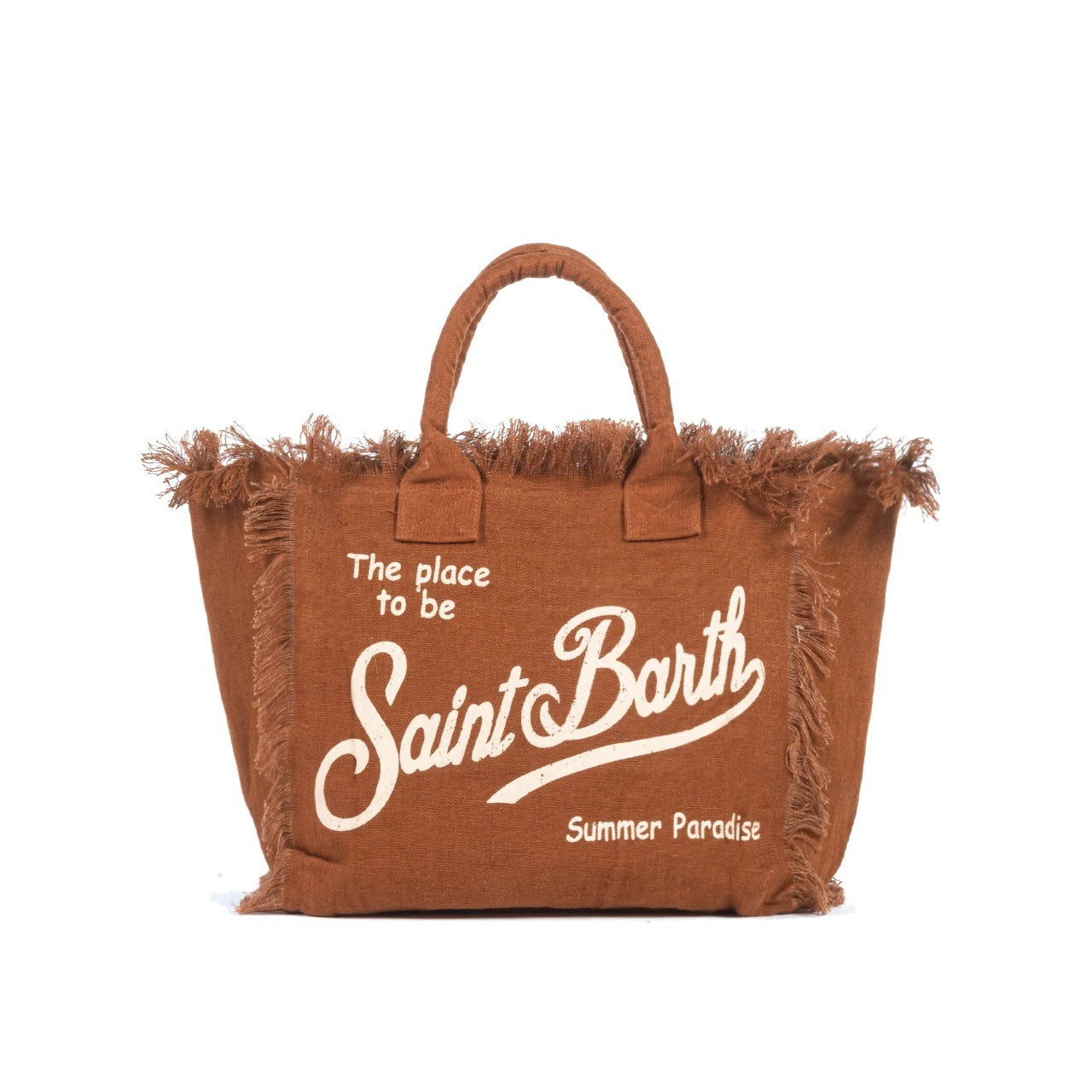 Borsa Vanity In Lino Marrone