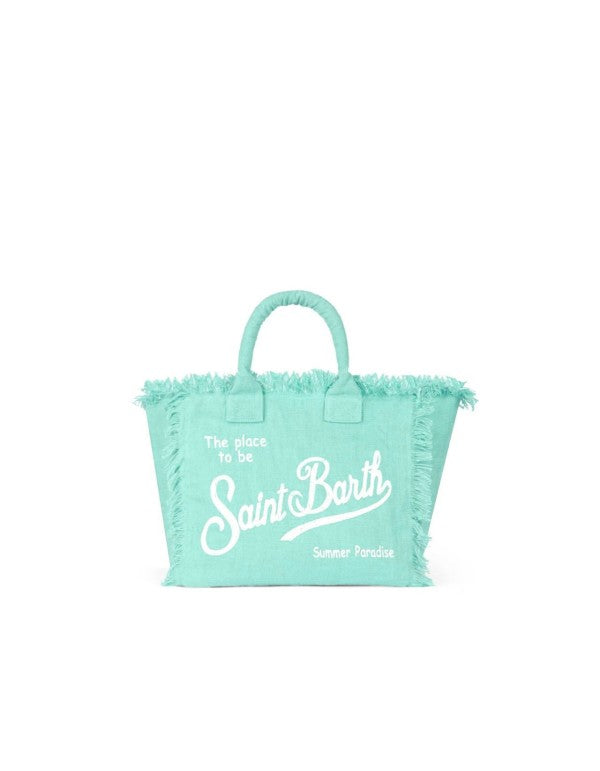 Colette Bag In Aqua Green Linen