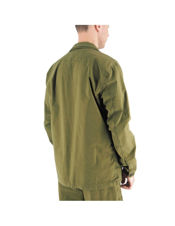 Overshirt In Gabardina Verde