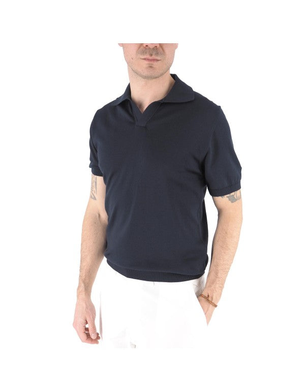 Alassio Navy Blue Knit Polo