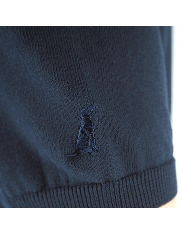 Polo In Maglia 100% Cotone Alassio Blu Navy