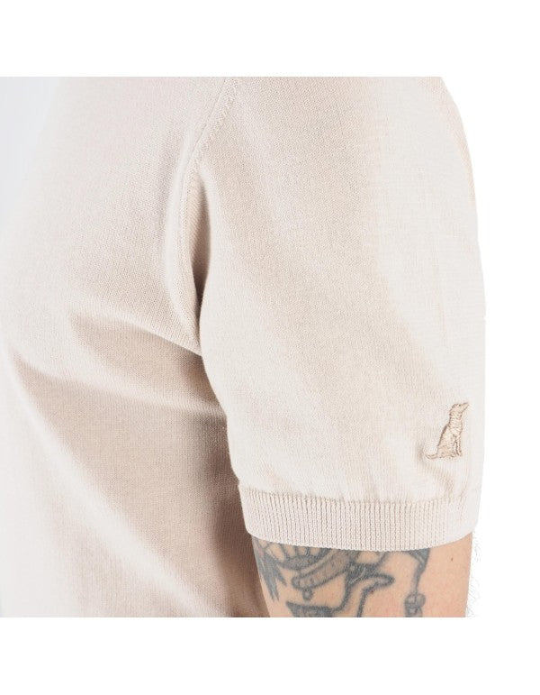 T-Shirt In Filo 100% Cotone Monterosso Sabbia