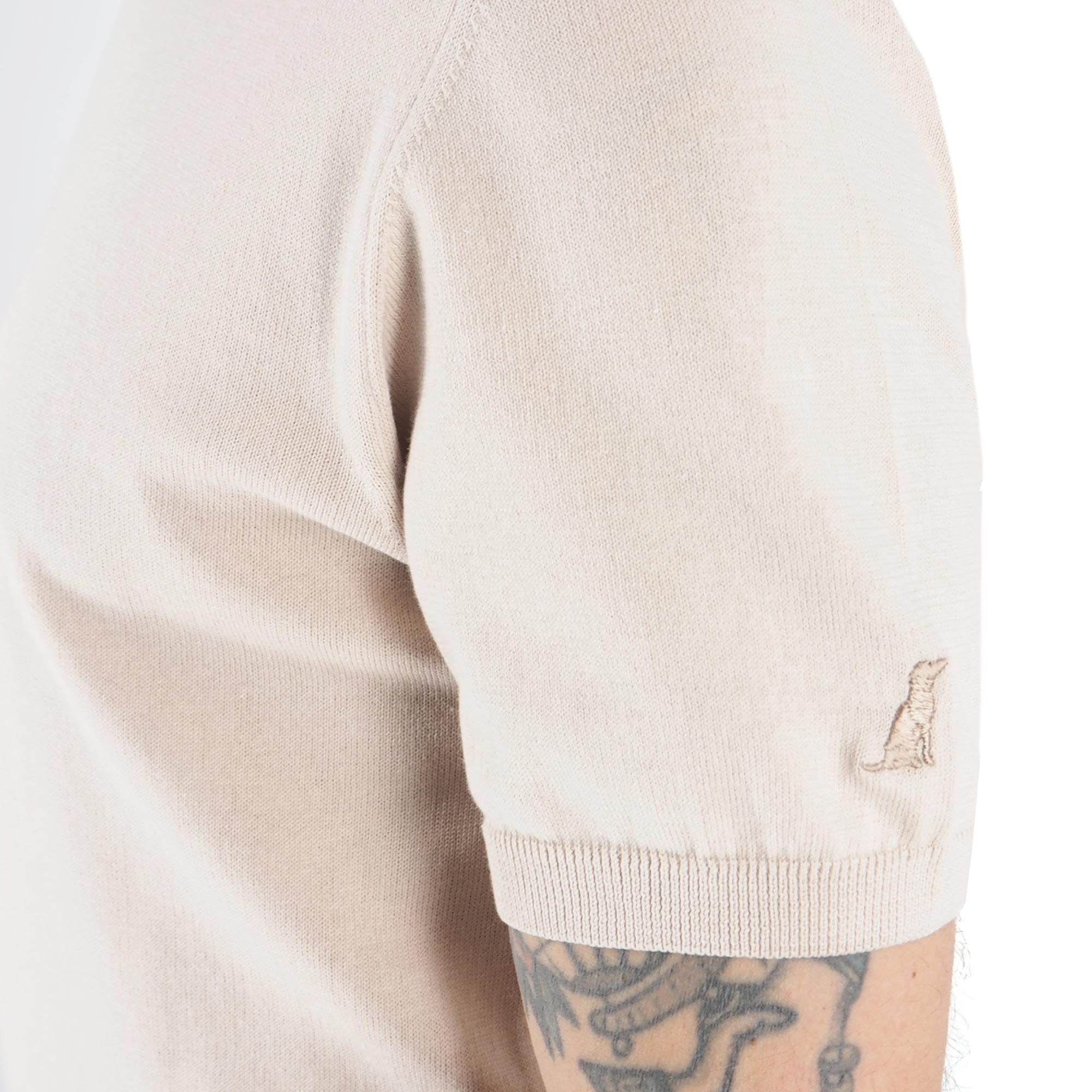 T-Shirt In Filo 100% Cotone Monterosso Sabbia