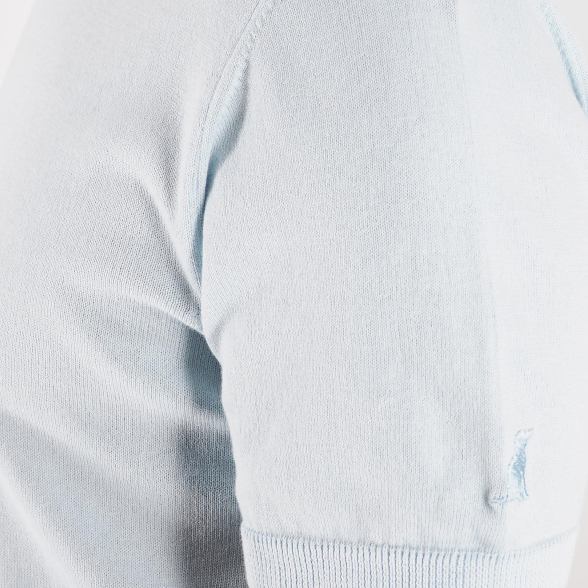 T-Shirt In Filo 100% Cotone Monterosso Acquamarina