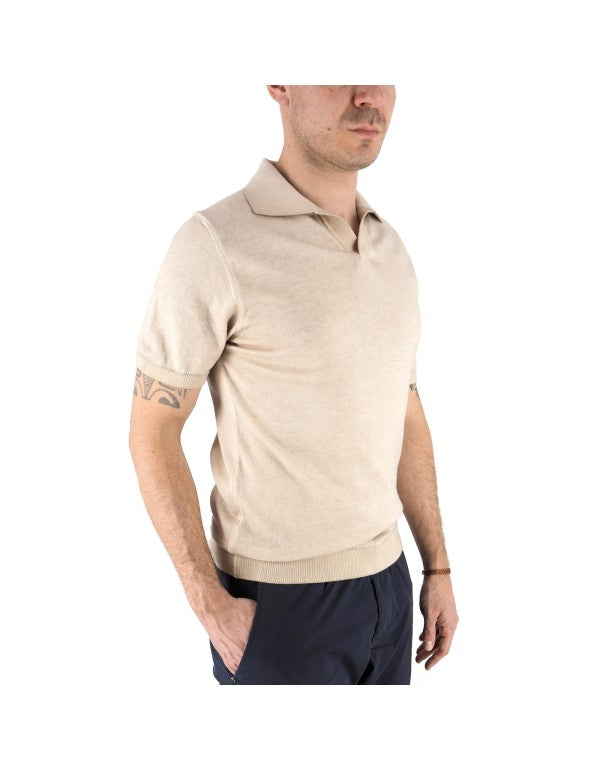 Alassio Beige Knit Polo