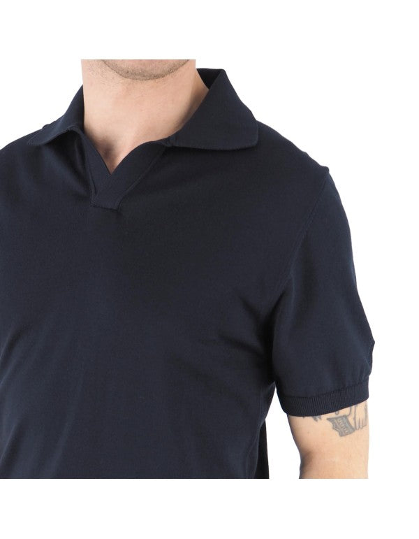 Alassio Navy Blue Knit Polo