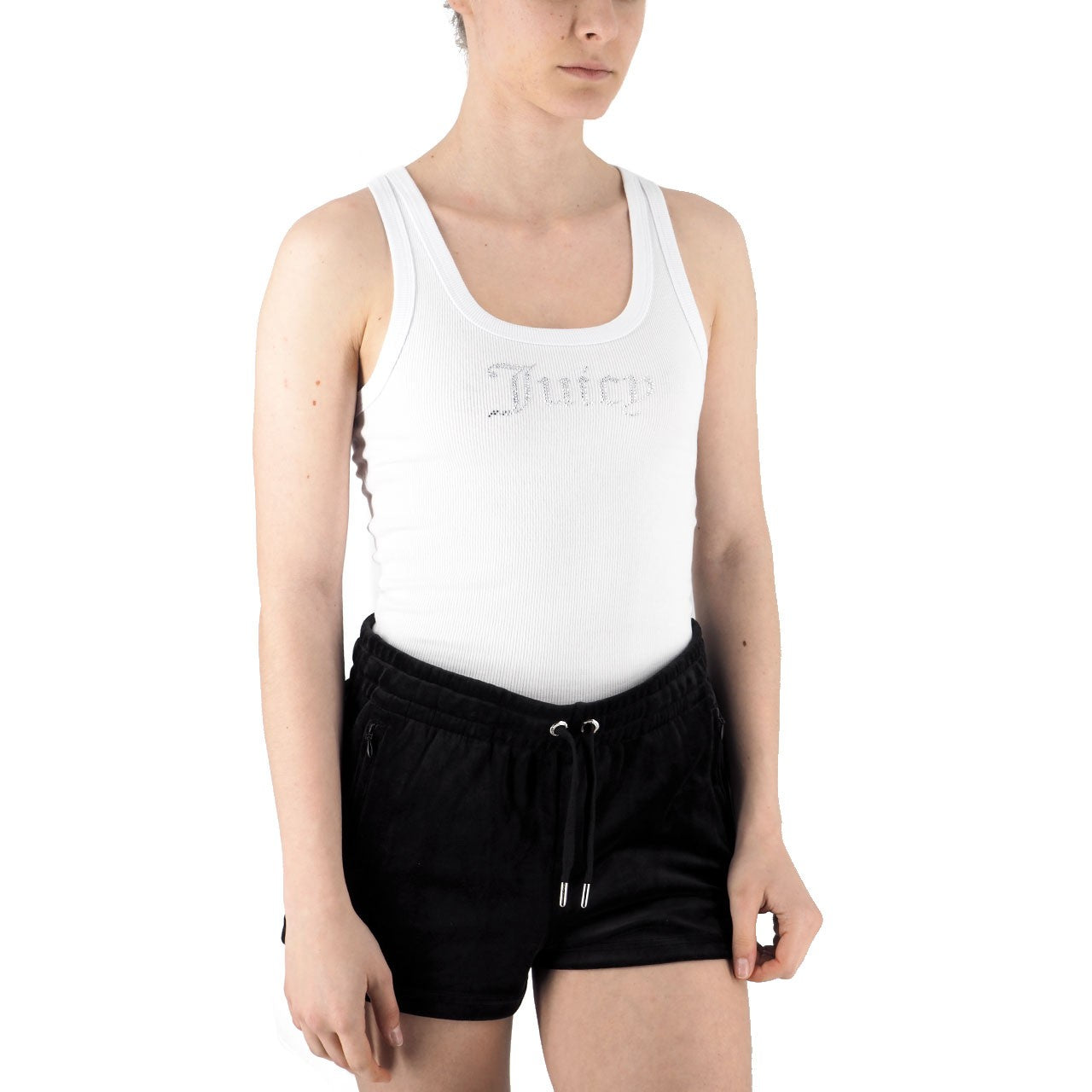 Thin Strap Racer Vest White