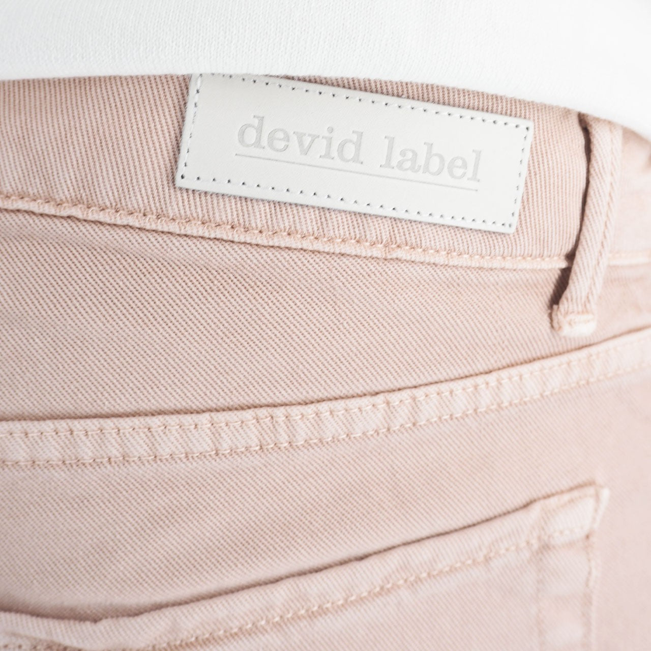 Pantalone In Bull Di Cotone Cipria