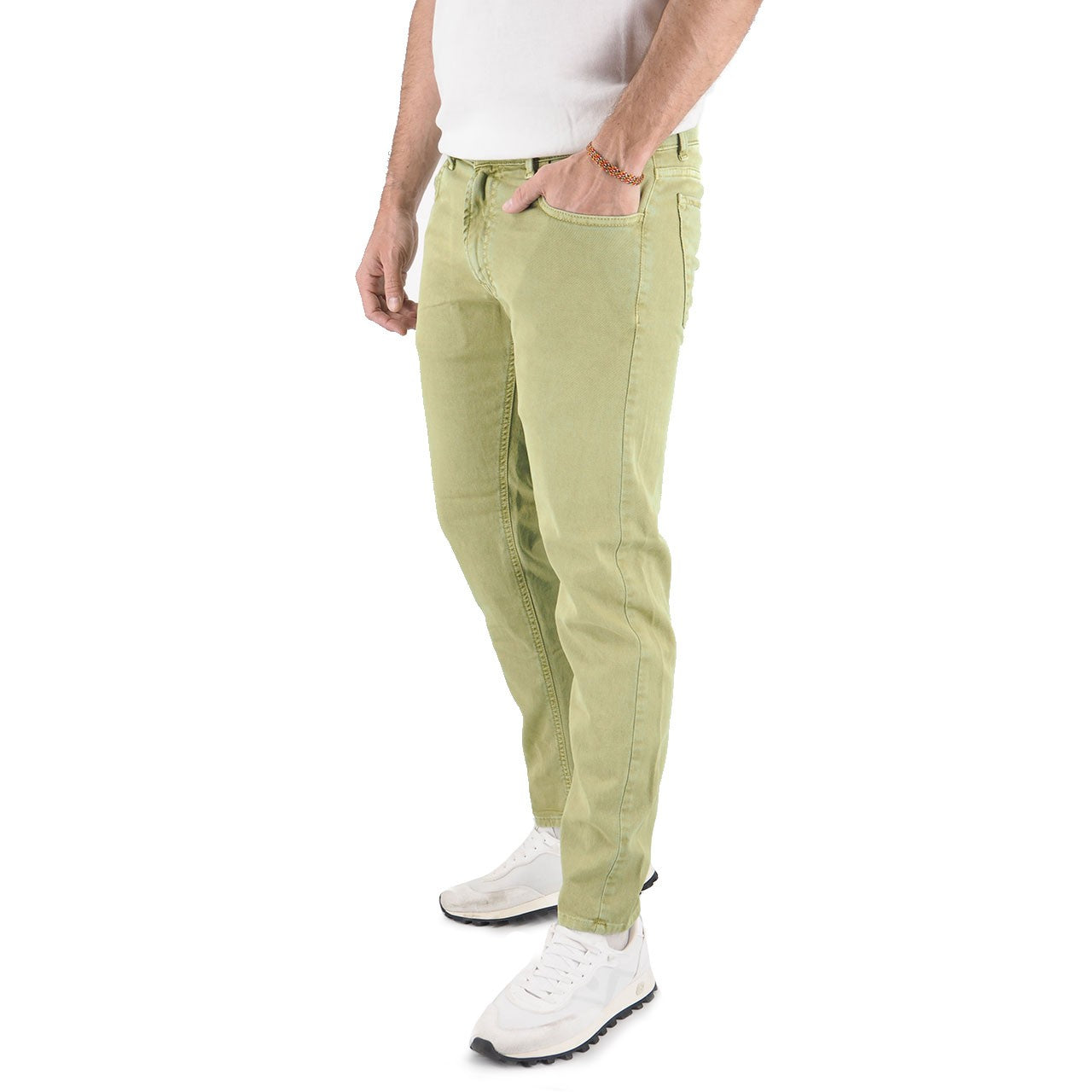 Dusty Green Cotton Bull Trousers