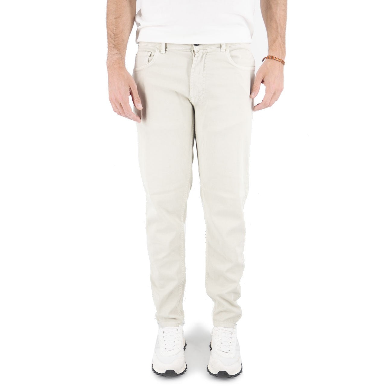 Pantalone In Bull Di Cotone Calce