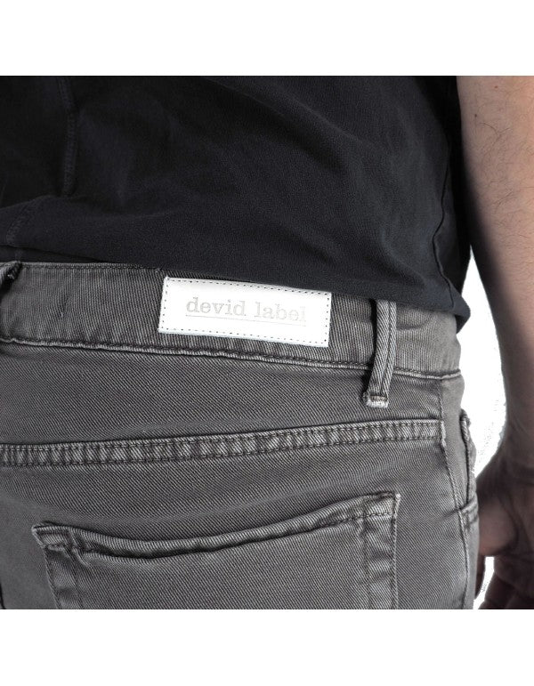 Dark Grey Cotton Bull Trousers