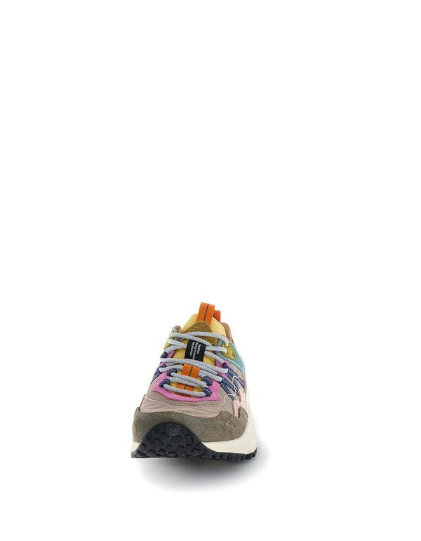 Sneaker Sanchia Uni Cow Velour/Nylon Mud-Green-Zucca - Immagine 4