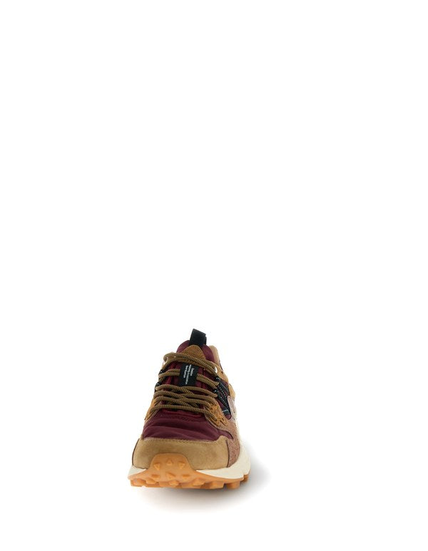Sneaker Yamano 3 Uni Suede/Nylon/Laminated Goat Skin Oak-Bordeaux-Bronze - Immagine 4