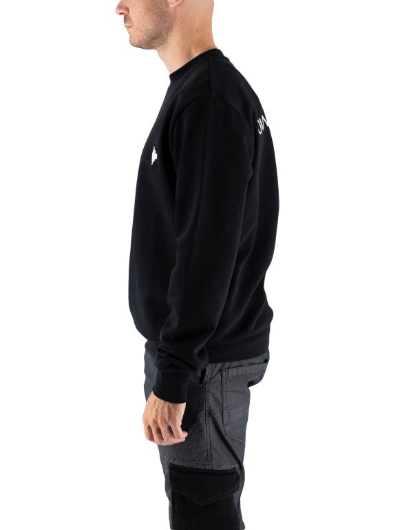 Crewneck Sweatshirt Logo Man Black/black