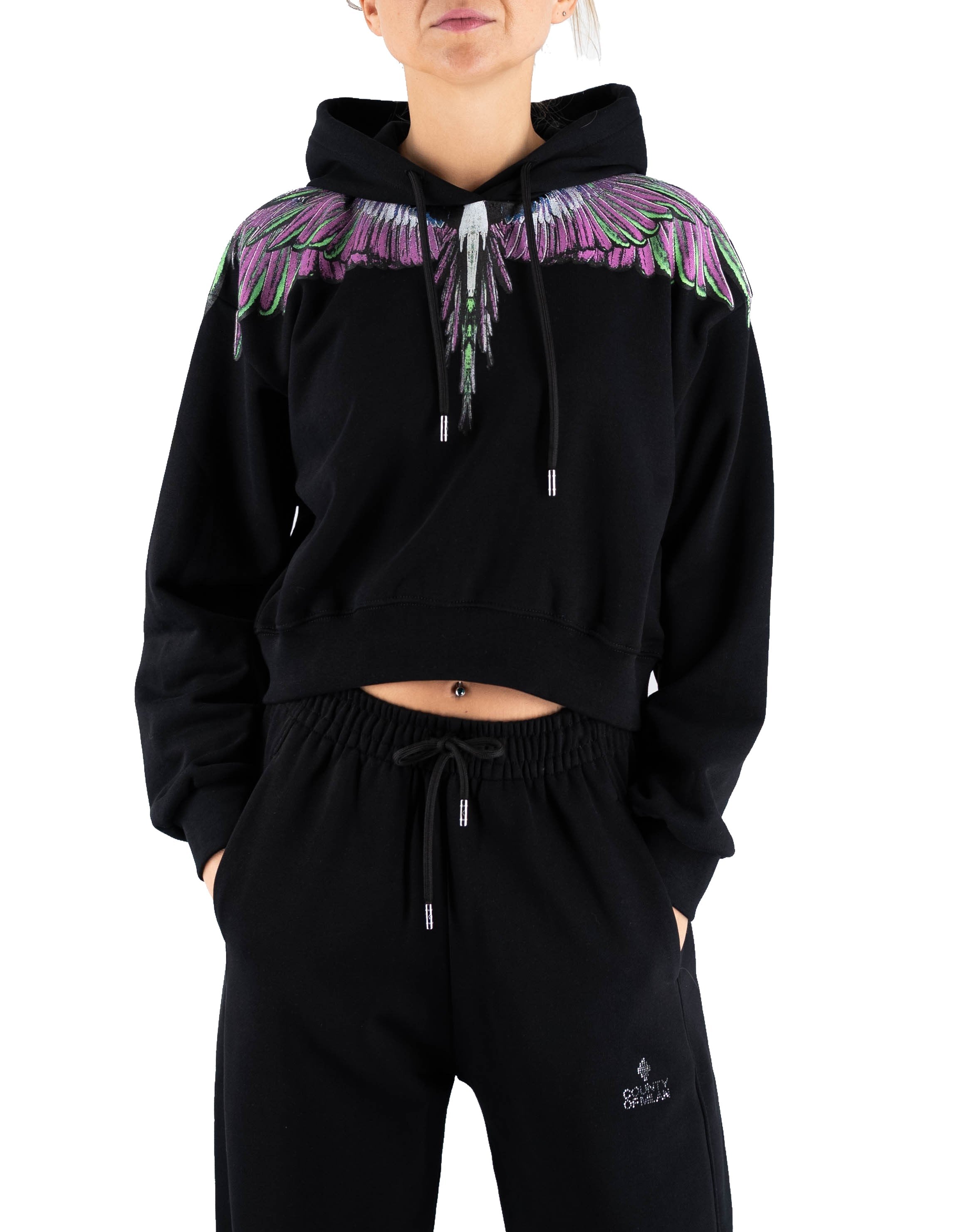 Black-pink Wings Hoodie