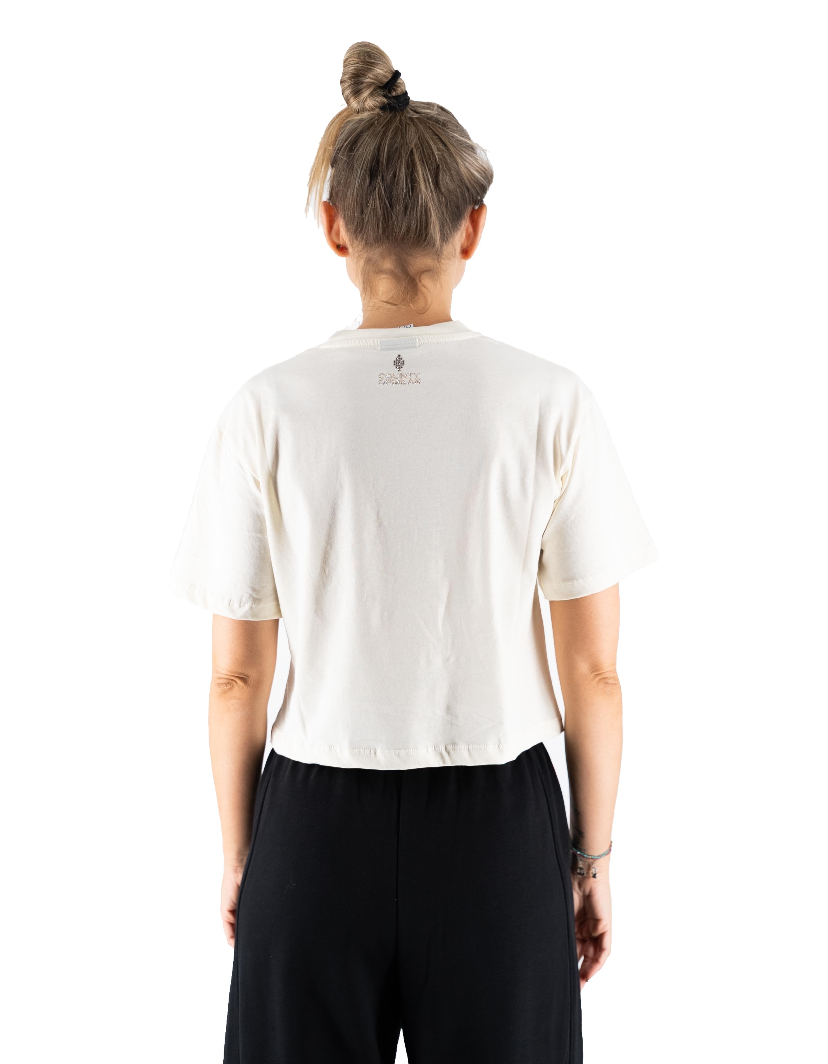 T-shirt In Jersey Piume Glitter Latte