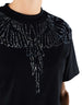 T-shirt In Jersey Piume Glitter Nero