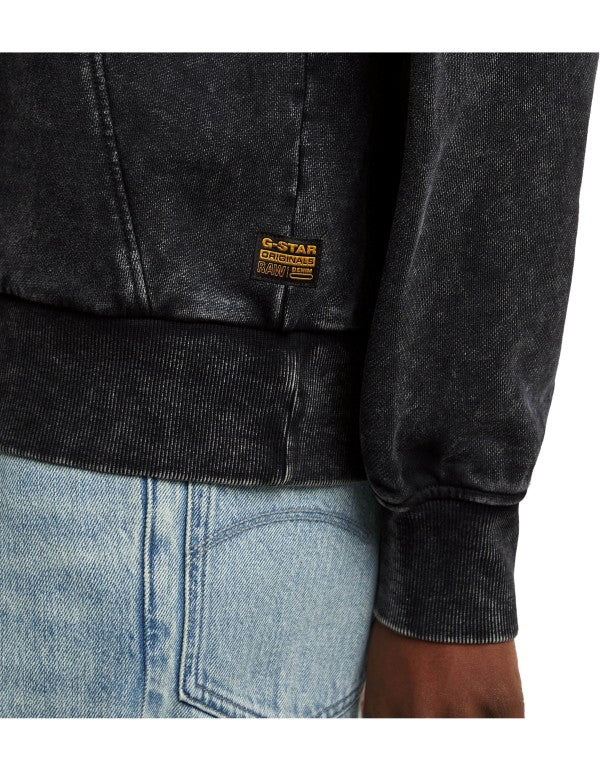 Felpa Washed A Line Script Sw Wmn Dk Black Smokey Gd