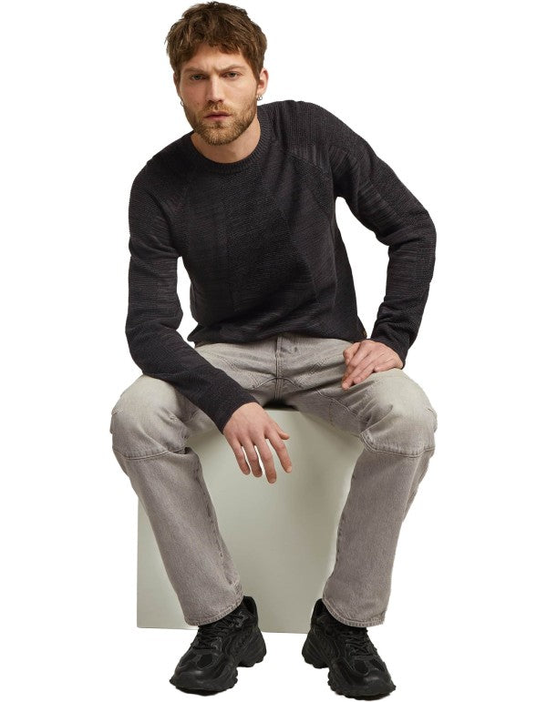 3d Biker R Knit Dk Black/asfalt