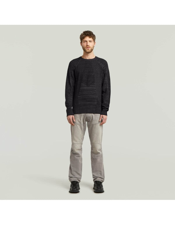 3d Biker R Knit Dk Black/asfalt