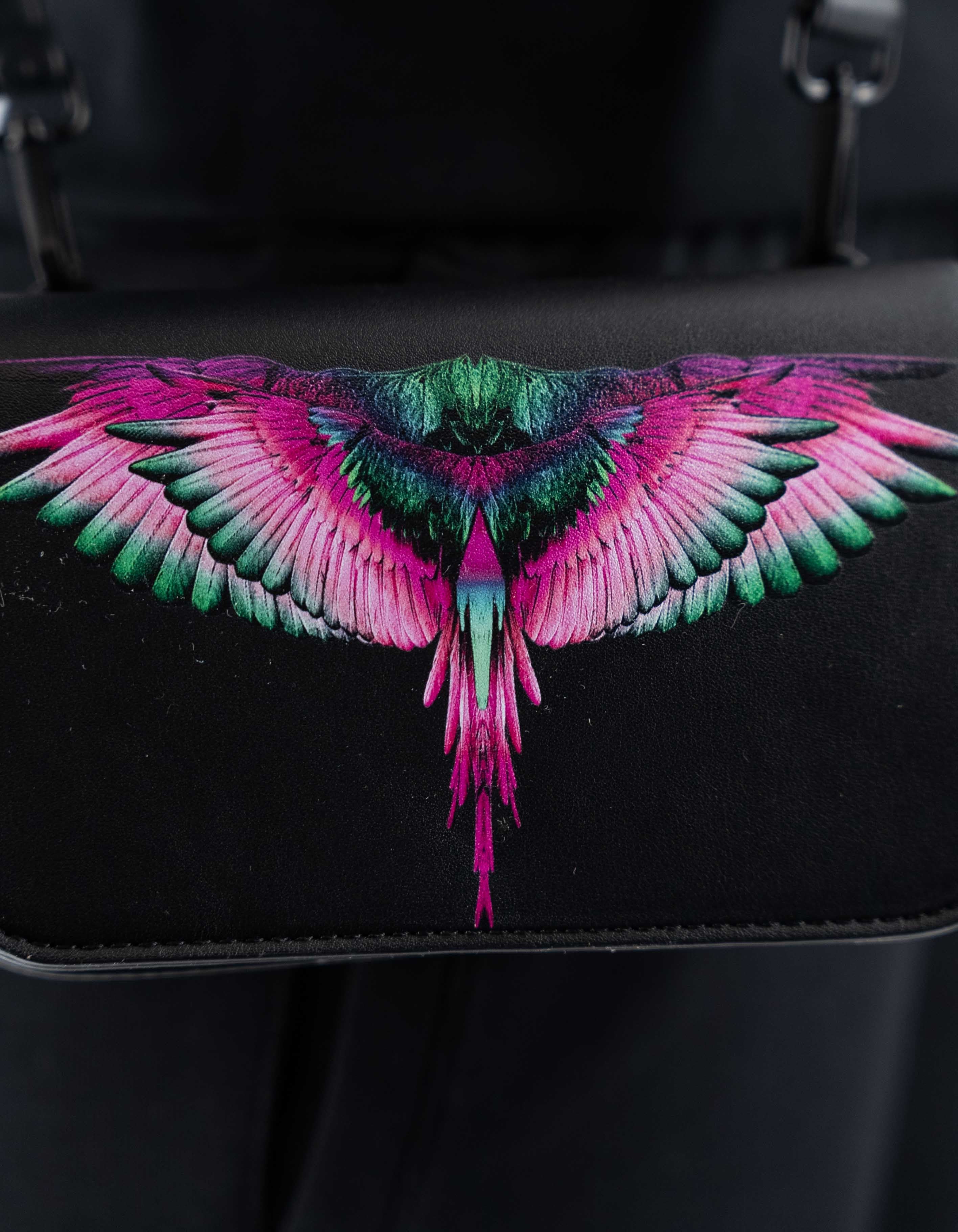 Mini Tracolla Nero/ Pink Wings