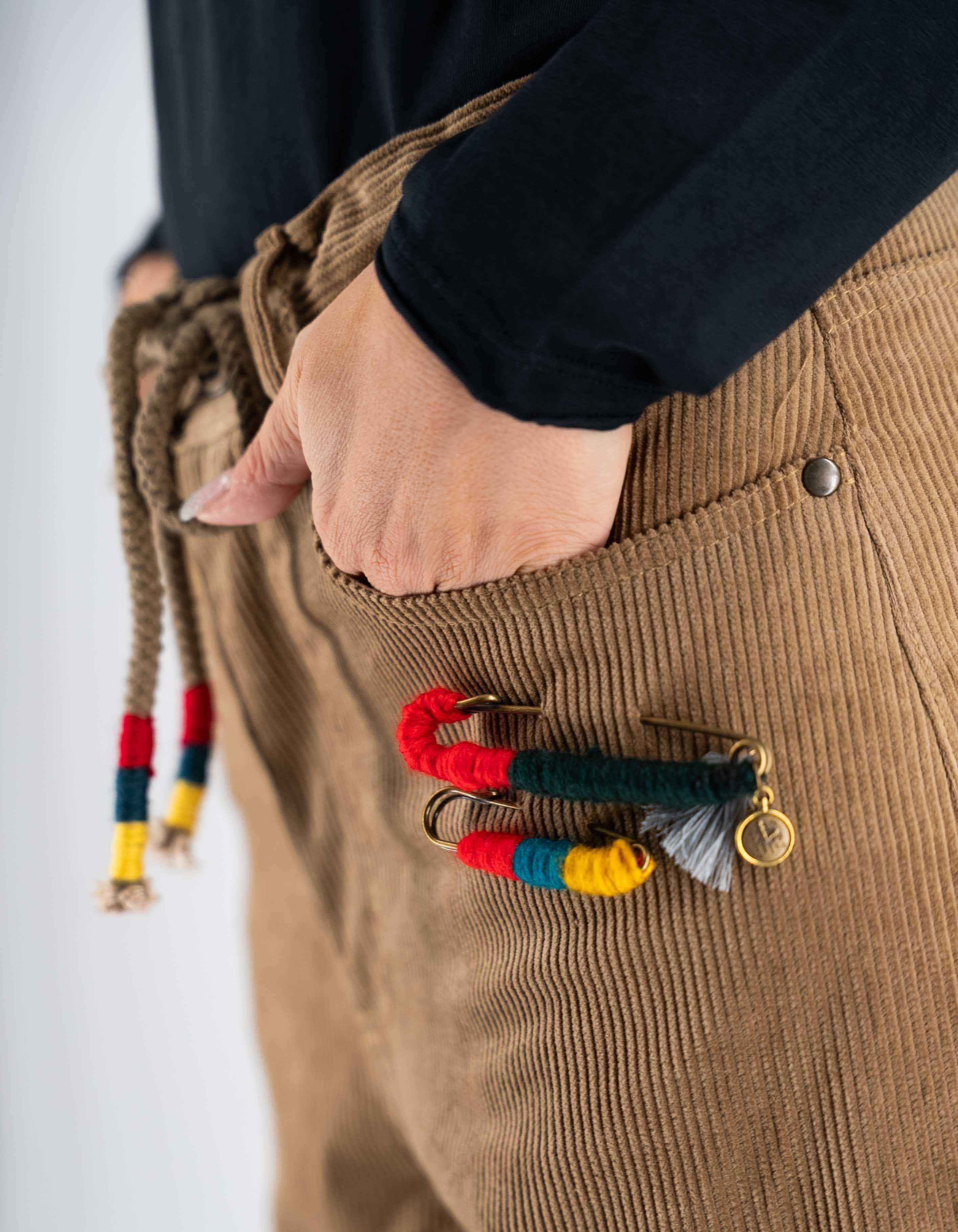 Corduroy Baggy Pants Cognac