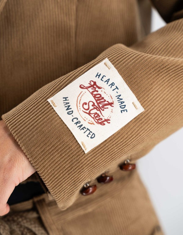 Corduroy Croped Blazer Cognac