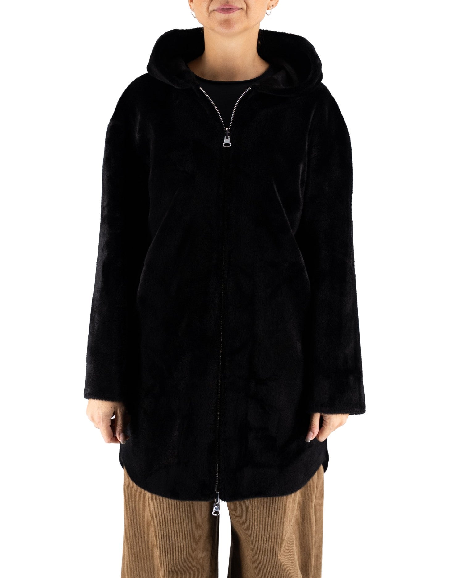 Cappotto Reversibile EcoFur Nero