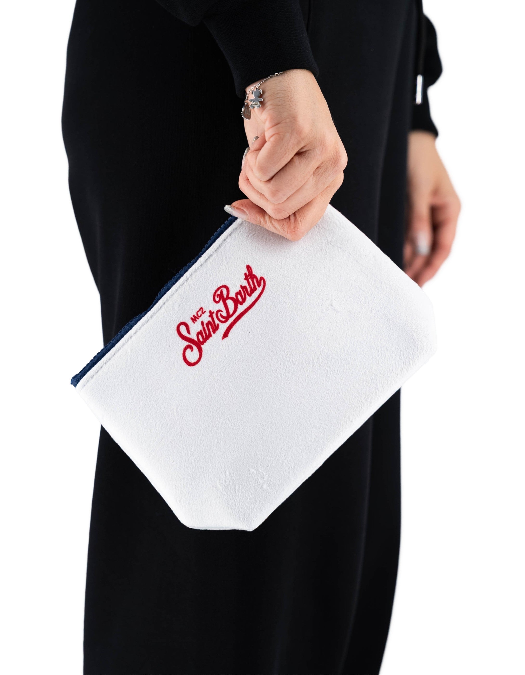 Pochette Aline Wool Effect Vacanze di Natale bianco