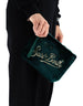 Aline Green Velvet Clutch