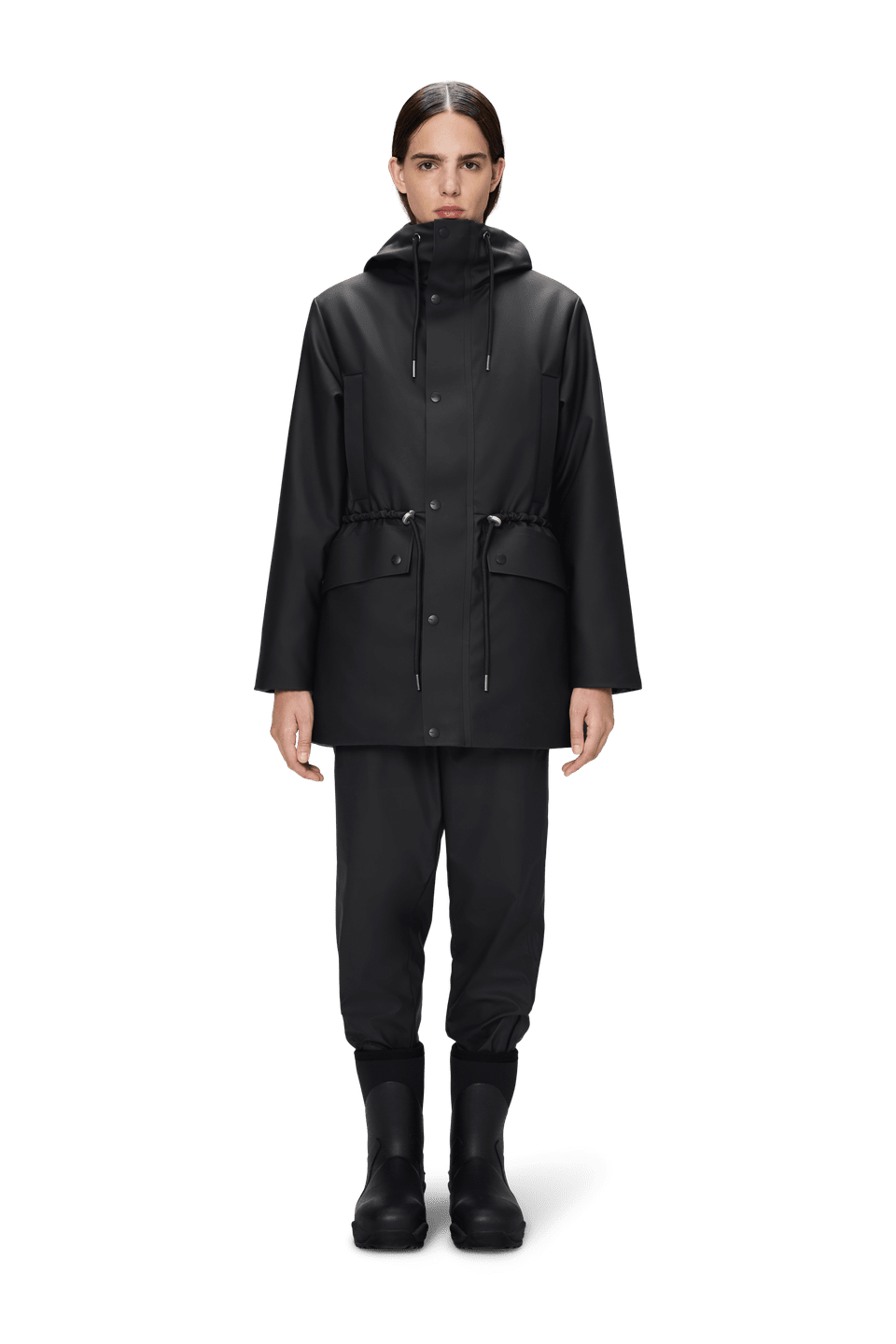 String W Parka Black