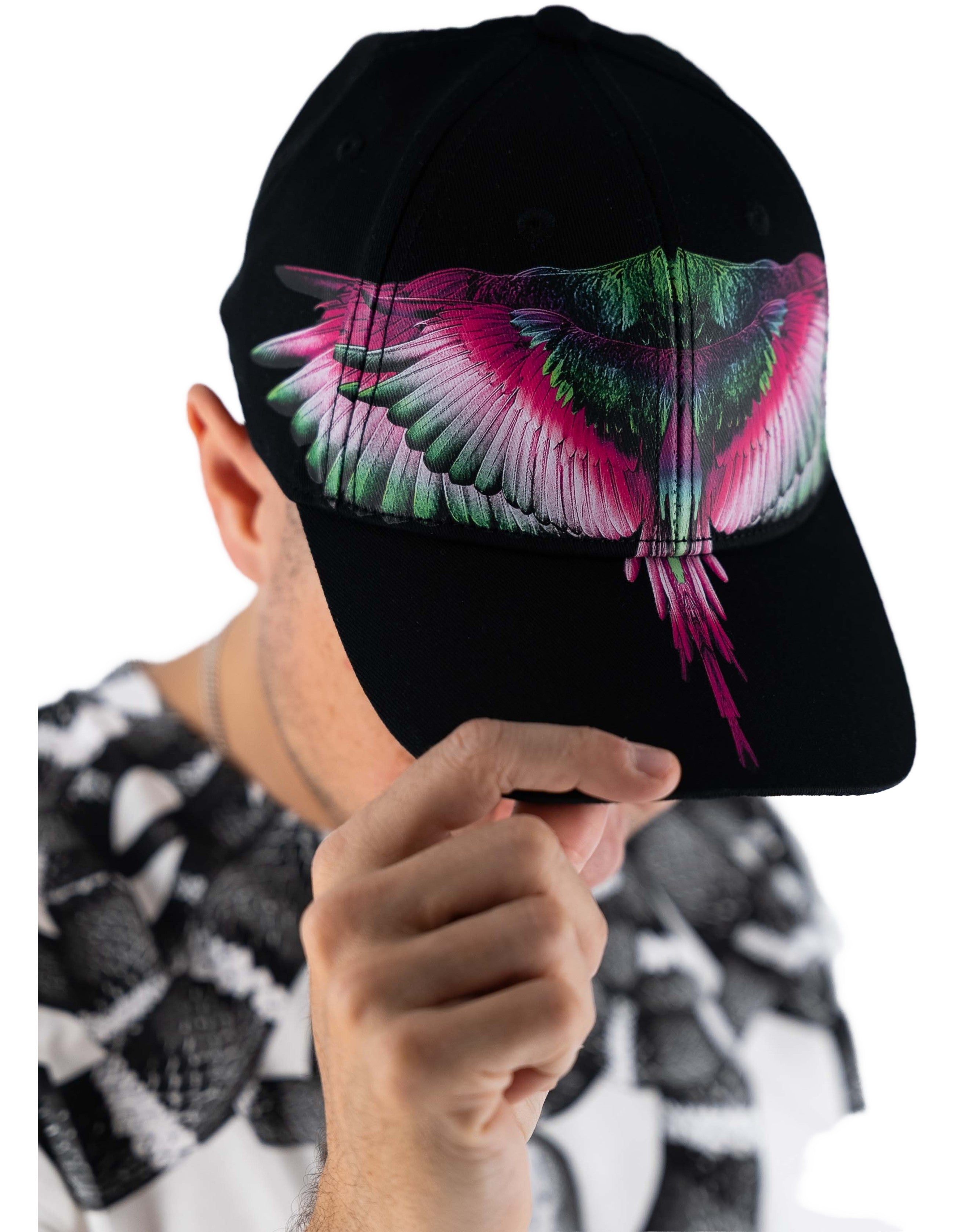 Cappello Baseball Nero/ Pink Wings